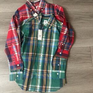 GAP Plaid Button-Up Shirt boys size s bundle